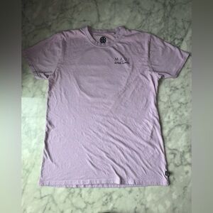 Maui and Sons Lavender Crewneck Tee with Chest Script Logo